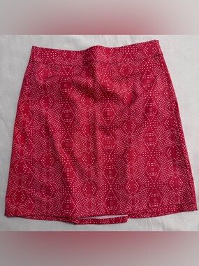 RipSkirt Hawaii Coral Geometric Dot Pattern Wrap Skirt EUC Size Small